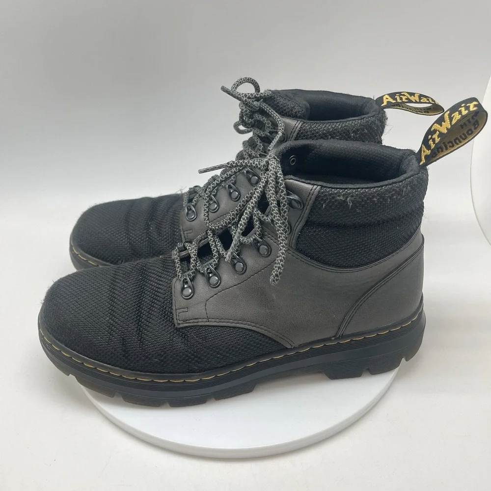Dr. Martens Rakim Boots Mens 10 Black Utility Combat Chukka Lace Up Work Shoes‎